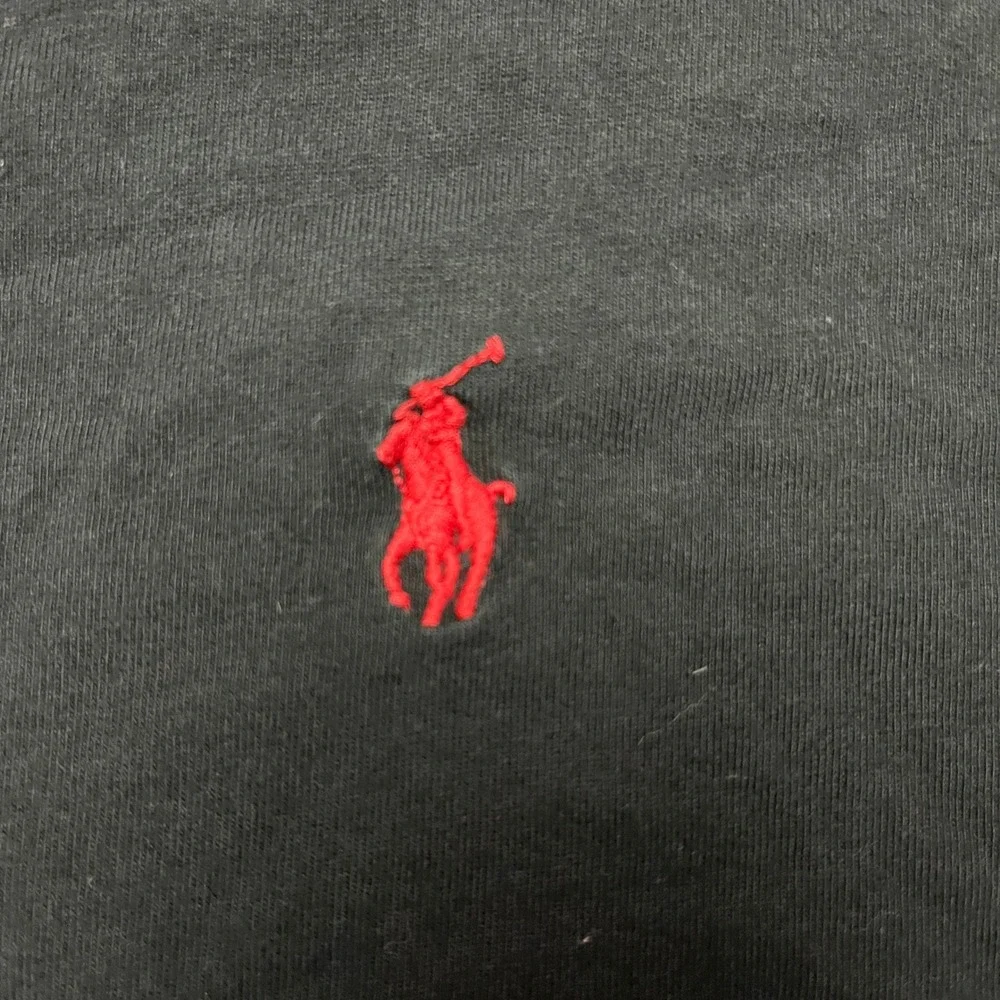 Polo Ralph Lauren T-Shirt‎ Mens XL Black V-Neck Long Sleeve Pony Logo Classic